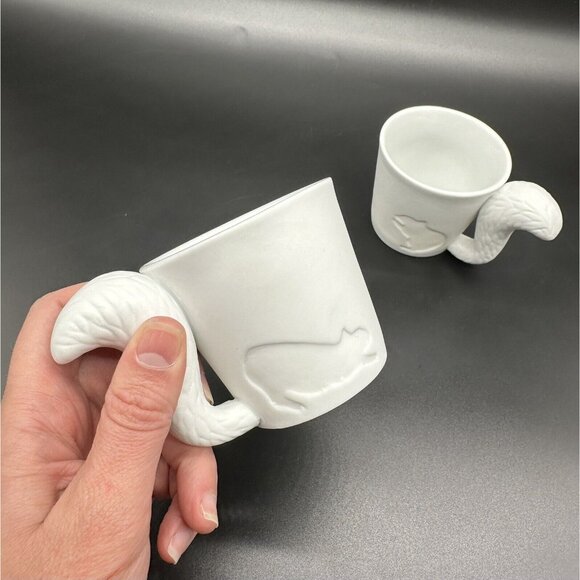 KINTO Mugtail Mugs Coffee Cup Squirrel 16239 Porcelain Candle Holder Japan White - Picture 9 of 11